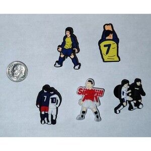 Cristiano Ronaldo Soccer Football Shoe Charms Lot 5 Pieces PVC